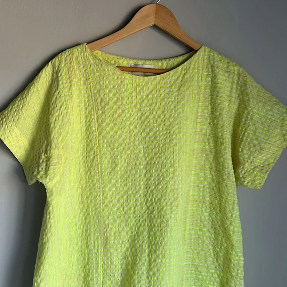 Anthropologie Corey Lynn Calter Yellow  Mariah Textured Mini Dress Size Medium - Picture 3 of 13